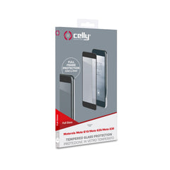 FULLGLASS - Vetro 9H con bordo colorato nero compatibile con Motorola Moto G10/ G20/ G30/ G50/ G9 Play