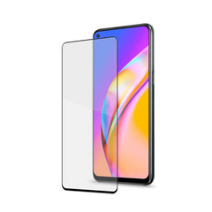 FULLGLASS - Vetro 9H con bordo colorato nero compatibile con Oppo A94 5G/ A94 4G/ A74 4G/ Realme 8 5G