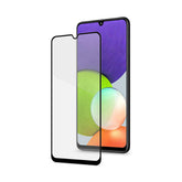 FULLGLASS - Vetro 9H con bordo colorato nero compatibile con Samsung Galaxy A22 4G/ Galaxy A33 5G/ A33 5G EE/ M22 4G/ M32 4G