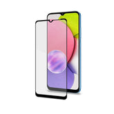 FULLGLASS - Vetro 9H con bordo colorato nero compatibile con Samsung Galaxy A03s/ Galaxy A03/ Galaxy A04s