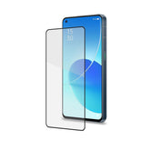 FULLGLASS - Vetro 9H con bordo colorato nero compatibile con Oppo Reno 6 5G