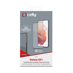 FULLGLASS - Vetro 9H con bordo colorato nero compatibile con Samsung Galaxy S21 5G/ Galaxy S21 5G Enterprise Edition