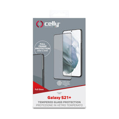 FULLGLASS - Vetro 9H con bordo colorato nero compatibile con Samsung Galaxy S21+ 5G