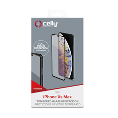 FULLGLASS - Vetro 9H con bordo colorato nero compatibile con Apple iPhone Xs Max