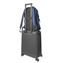FUNKYBACK - Zaino per laptop fino a 14", due comode tasche, porta USB con cavo integrato, strap per trolley