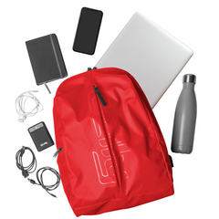 FUNKYBACK - Zaino per laptop fino a 14", due comode tasche, porta USB con cavo integrato, strap per trolley