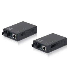 LEVELONE FVT-2202 - SET DI MEDIA CONVERTER Fast Ethernet da RJ45 a SC BIDI, FIBRA MONOMODALE, 20km