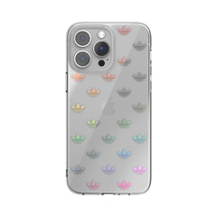 ADIDAS ORIGINALS - Cover trasparente in TPU morbido con logo trifoglio colore oro compatibile con Apple iPhone 14 Pro Max