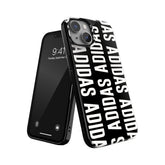 ADIDAS SPORT - Cover Graphics colore nero con scritta ADIDAS bianca TPU morbido con bordi rialzati compatibile con Apple iPhone 14