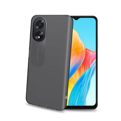 GELSKIN - Cover morbida trasparente nero in TPU compatibile con Oppo A18/ A38