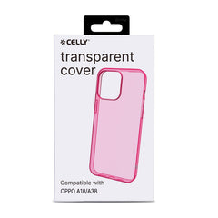 GELSKIN - Cover morbida trasparente rosa in TPU compatibile con Oppo A18/ A38