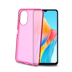 GELSKIN - Cover morbida trasparente rosa in TPU compatibile con Oppo A18/ A38