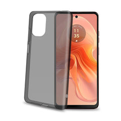 GELSKIN - Cover morbida trasparente nero in TPU compatibile con Motorola E14/ G24/ G04/ G04s
