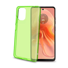 GELSKIN - Cover morbida trasparente verde in TPU compatibile con Motorola E14/ G24/ G04/ G04s