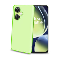 GELSKIN - Cover morbida trasparente verde in TPU compatibile con Oneplus Nord CE 3 Lite