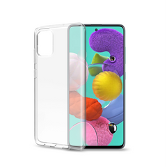 GELSKIN - Cover morbida trasparente nero in TPU compatibile con Samsung Galaxy A51 4G