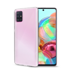 GELSKIN - Cover morbida trasparente nero in TPU compatibile con Samsung Galaxy A71