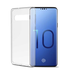 GELSKIN - Cover morbida trasparente nero in TPU compatibile con Samsung Galaxy S10+