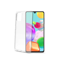 GELSKIN - Cover morbida trasparente nero in TPU compatibile con Samsung Galaxy A41