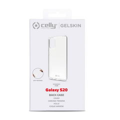GELSKIN - Cover morbida trasparente nero in TPU compatibile con Samsung Galaxy S20