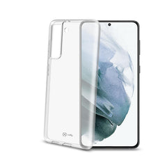 GELSKIN - Cover morbida trasparente nero in TPU compatibile con Samsung Galaxy S21+ 5G