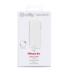 GELSKIN - Cover morbida trasparente nero in TPU compatibile con Apple iPhone Xr