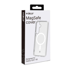 GELSKINMAG - Cover morbida trasparente in TPU compatibile con la tecnologia Magsafe, anello magnetico colore Bianco per Samsung Galaxy S24+ 5G