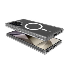 GELSKINMAG - Cover morbida trasparente nero in TPU compatibile con la tecnologia Magsafe per Samsung Galaxy S24 Ultra 5G/ Galaxy S24 Ultra 5G Enterprise Edition