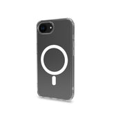 GELSKINMAG - Cover morbida trasparente in TPU, compatibile con la tecnologia Magsafe, anello magnetico color Bianco per Apple iPhone 16e/ iPhone 17e