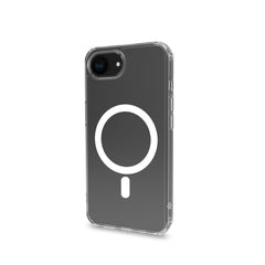 GELSKINMAG - Cover morbida trasparente in TPU, compatibile con la tecnologia Magsafe, anello magnetico color Bianco per Apple iPhone 16e/ iPhone 17e