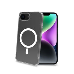 GELSKINMAG - Cover morbida trasparente in TPU, compatibile con la tecnologia Magsafe, anello magnetico color Bianco per Apple iPhone 16e/ iPhone 17e