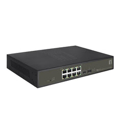 LEVELONE GES-2110P - SWITCH HILBERT 10-PORTE GIGABIT SMART LITE POE 802.3at/af 130W, 8-Porte POE + 2-Porte Gigabit SFP