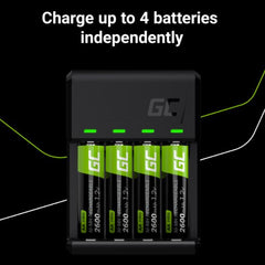 Caricabatterie Green Cell GC VitalCharger Ni-MH AA e AAA con porta Micro USB e USB-C