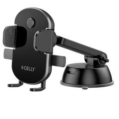 GRSDASH - Supporto da auto meccanico per smartphone, universale, utilizzo cruscotto/parabrezza, Ali laterali regolabili, con una larghezza massima di 8,5 cm