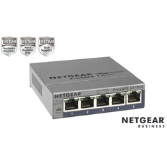 NETGEAR GS105E Switch Smart Managed Plus 5 porte Gigabit,Garanzia a vita+NBD