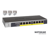 NETGEAR GS108LP Switch Unmanaged 8 porte Gigabit PoE+ (budget 60W),Garanzia a vita+NBD