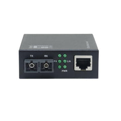 LEVELONE GVM-2002 - MEDIA CONVERTER Smart Gigabit RJ45-SC, fibra monomodale, 1310 nm, 20 km, compatibile con chassis montabile su rack da 19"