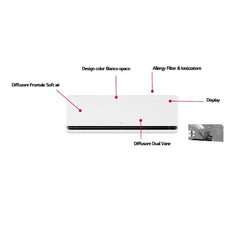 Climatizzatore Monosplit "LG DUALCOOL Premium AI Air" - 12.000 BTU da 3,5 kW - WiFi Integrato - Pompa di Calore - A+++