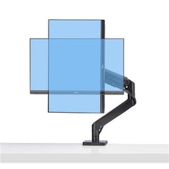 Supporto per Monitor Curvo Ultrawide fino a 49” 32:9; Braccio a Molla da Scrivania con Morsetto a C/Passante per Monitor VESA