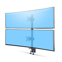 Supporto da scrivania per 2 monitor impilati verticalmente, doppio 49", capacità totale 32 kg