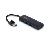 Hub USB-A a 4 porte, 5 Gbps, alimentato via bus, mini hub USB da viaggio/portatile, splitter USB 3.0 multiporta, protezione da sovracorrente (OCP)