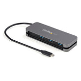 Hub USB C a 4 porte - 3x USB-A/1x USB-C - 5Gbps Hub USB 3.0 Type C (USB 3.2 Gen 1) - Alimentato via bus - Adattatore hub multiporta portatile da USB tipo C a USB-A - Cavo integrato