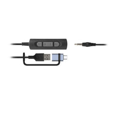 HHEADM-UJX RENOVA CUFFIA BI-AURALE CON MIC. USB-A + USB-C + JACK 3.5mm + TELECOMANDO