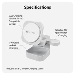 HyperJuice Qi2 Supporto di Ricarica Magnetico 3-in-1