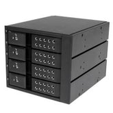 Sistema Backplane mobile per rack hot-swap portatili a 4 bay alloggiamenti per HDD SAS II / SATA III 3,5" - 6 Gbps