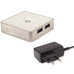 HUB USB 3.0 4-PORTE con alimentatore - Bianco