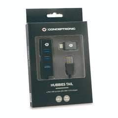 HUB USB 3.0 4-PORTES con Adattatore USB-C