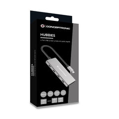 HUB 4-PORTE USB 3.2 GEN 2 -- 10Gbps. 4x USB-C, 100W USB PD, Alluminio