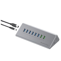 HUB USB 3.0 10-in-1 CARICATORE da 60W COMBO -- 6x USB-A 3.0, 1x USB-C 3.0, 2x USB-A charging, 1x USB-C charging