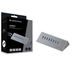 HUB USB 3.0 10-in-1 CARICATORE da 60W COMBO -- 6x USB-A 3.0, 1x USB-C 3.0, 2x USB-A charging, 1x USB-C charging